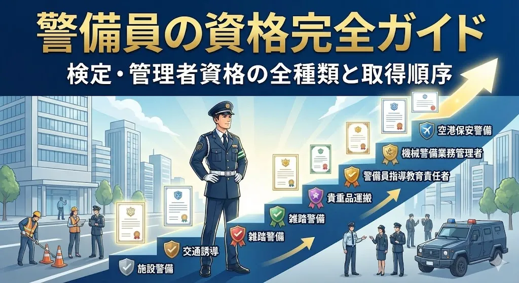 警備員の資格一覧|検定6種類+管理者資格を体系的に解説【2026年版】